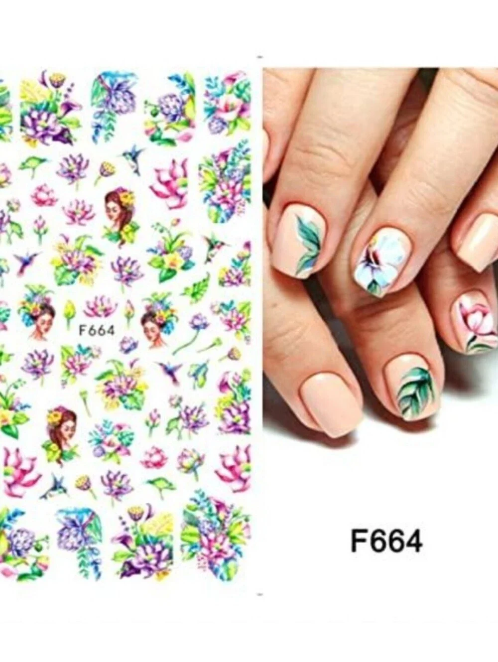 Trendy Self Adhesive Nails Art Transfer Sticker